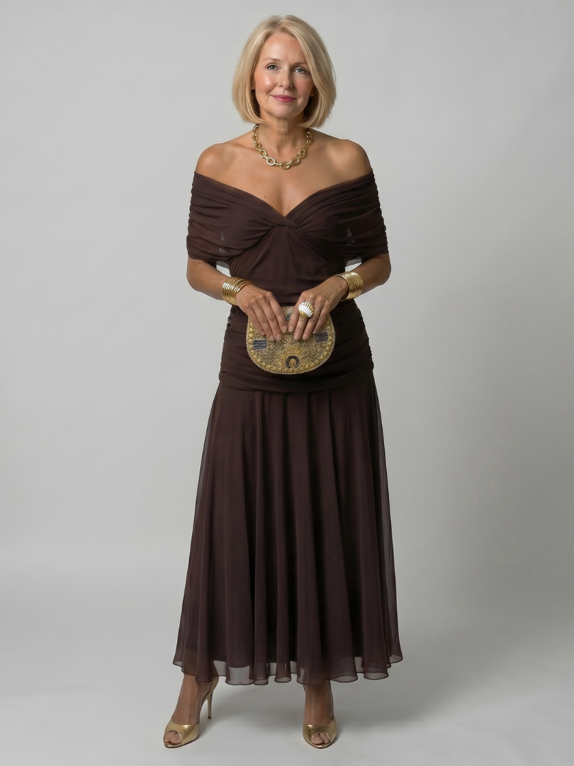 Calen | Off Shoulder Midi Dress
