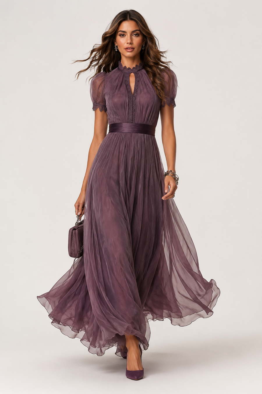 Ashley | Flowing Chiffon Maxi Dress