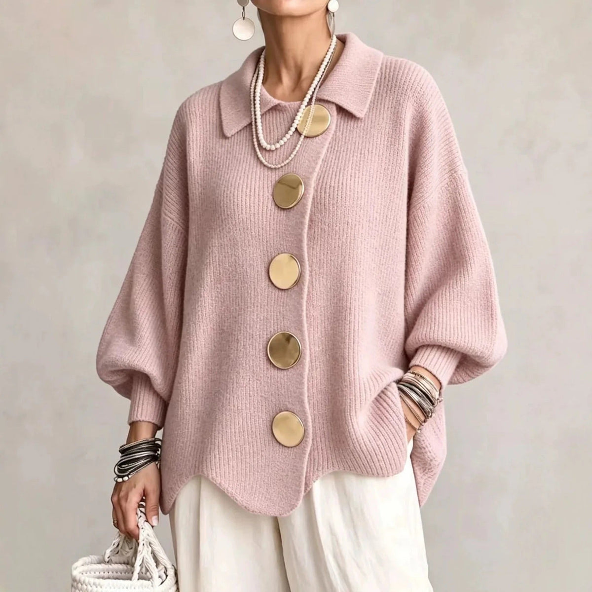 Karina | Oversized Collared Cardigan
