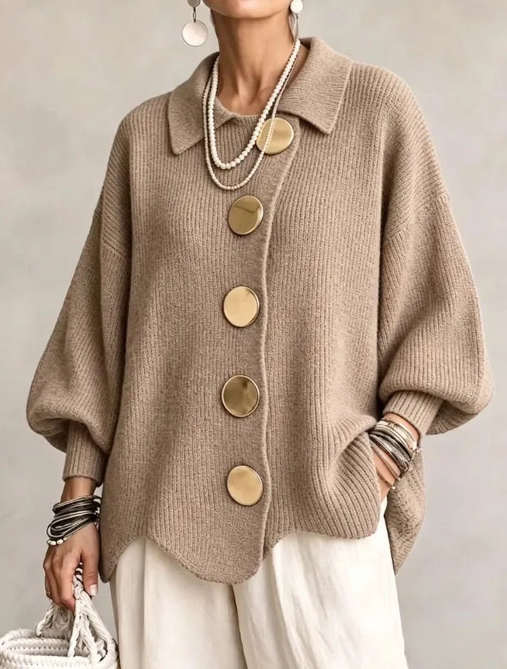 Karina | Oversized Collared Cardigan