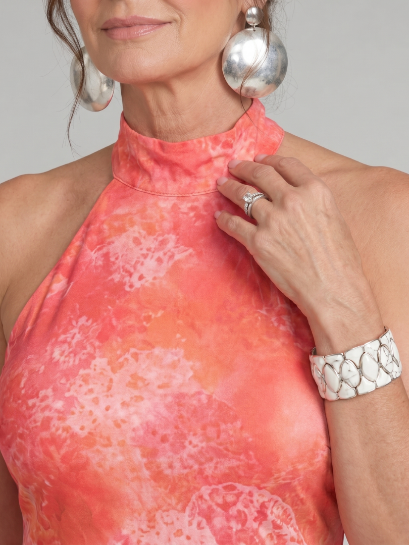 Coraline | Halter Printed Maxi Dress