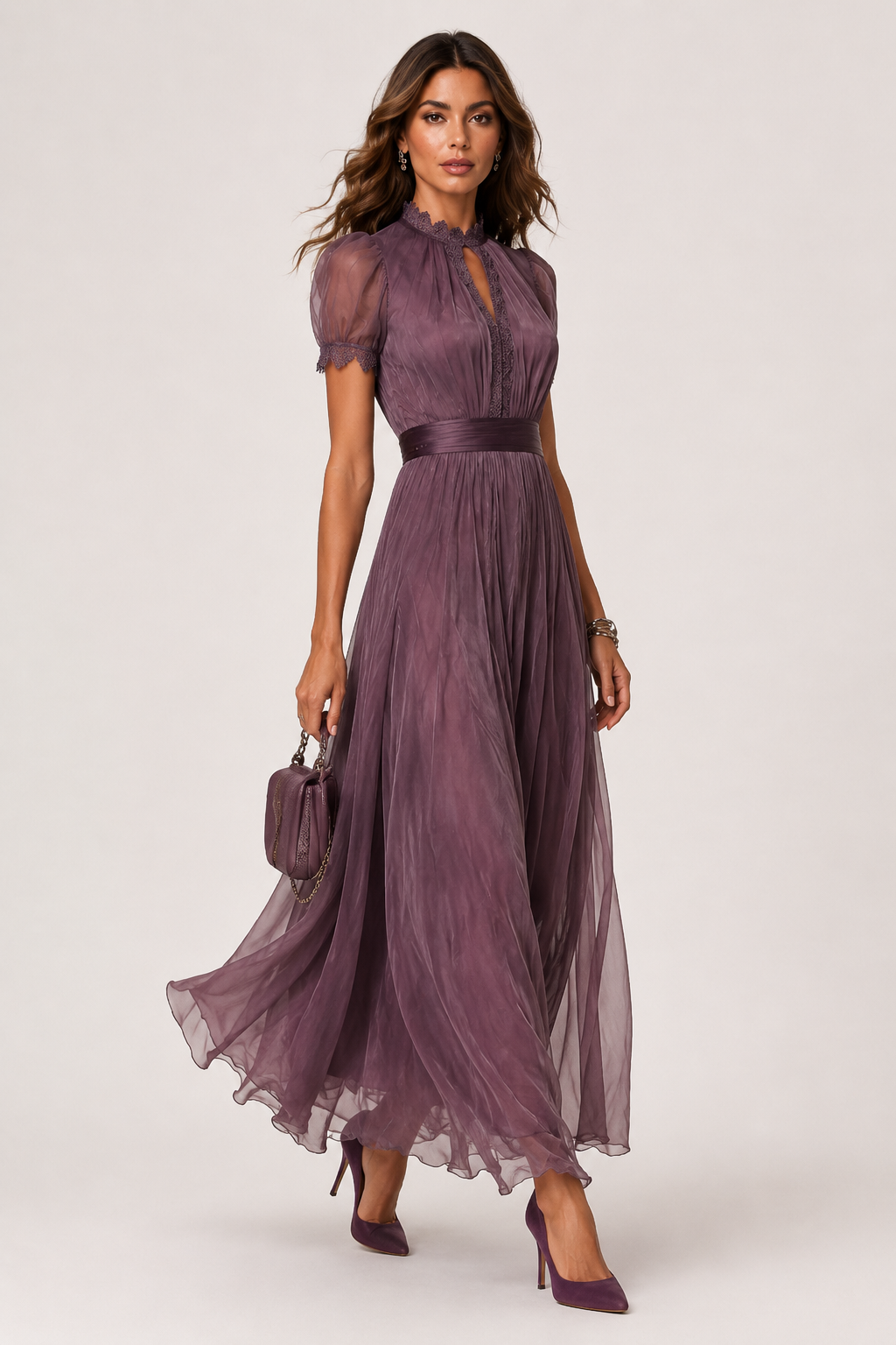 Ashley | Flowing Chiffon Maxi Dress