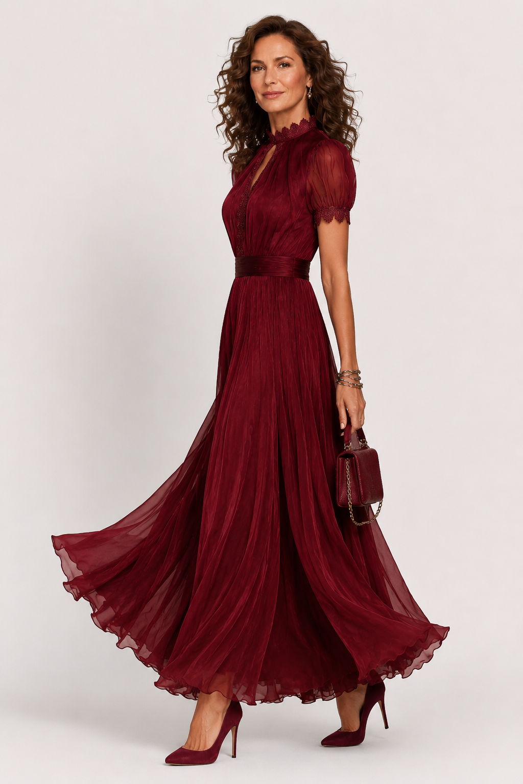 Lesley | Flowing Chiffon Maxi Dress