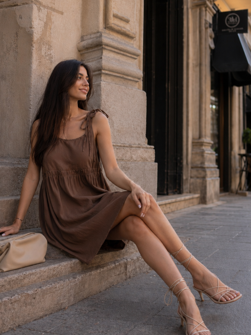Bronwen | One Shoulder Elastic Waist Mini Dress