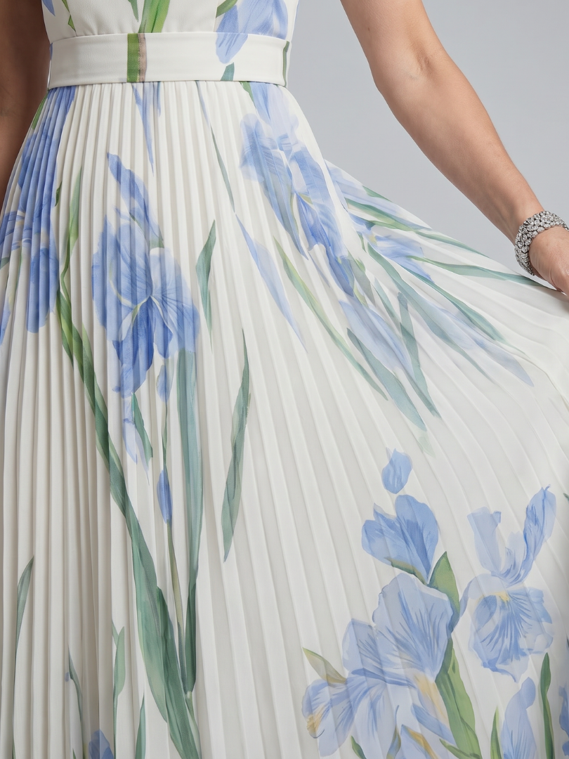 Ophelia | Square Neck Floral Midi Dress