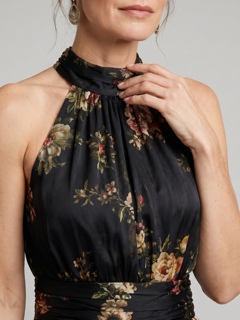 Sior | Floral Halter Midi Dress