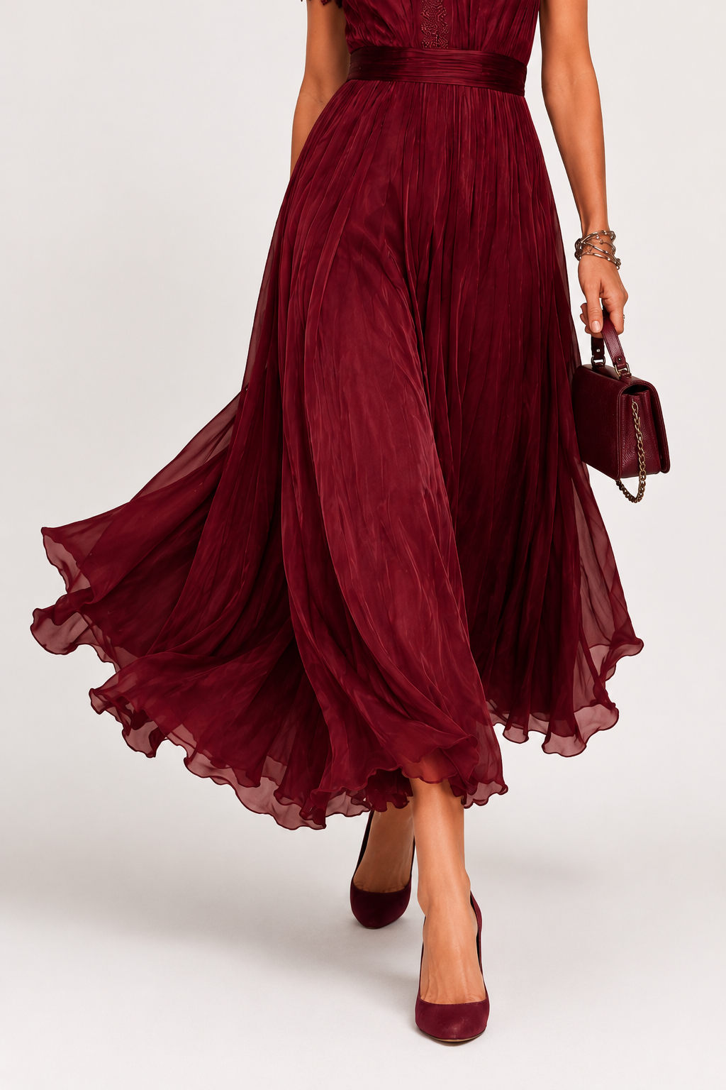 Lesley | Flowing Chiffon Maxi Dress