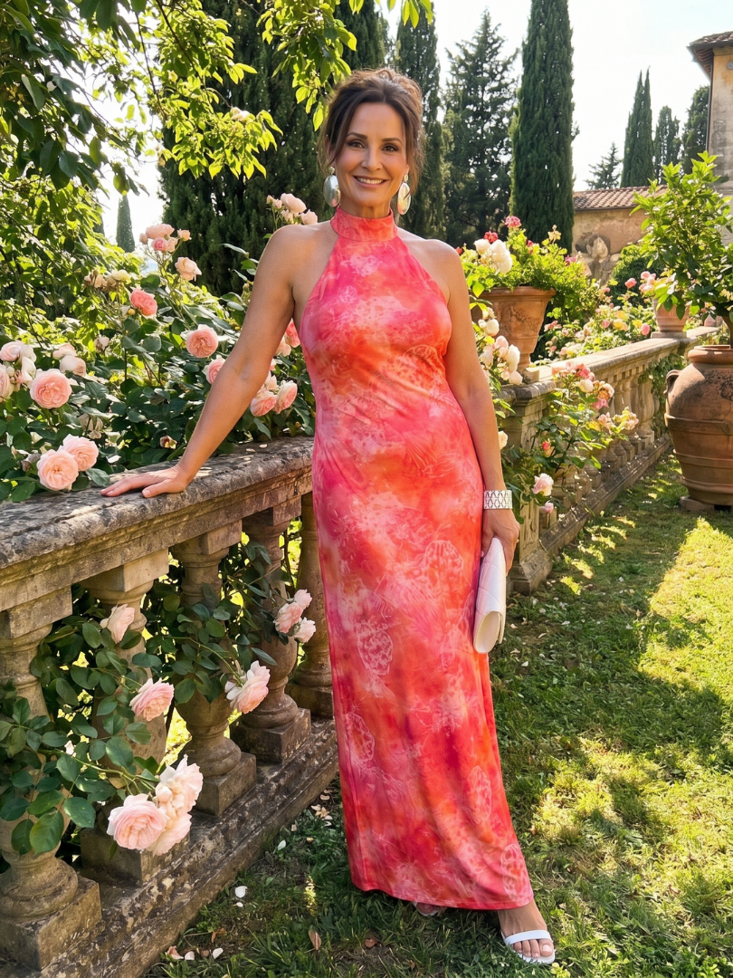 Coraline | Halter Printed Maxi Dress