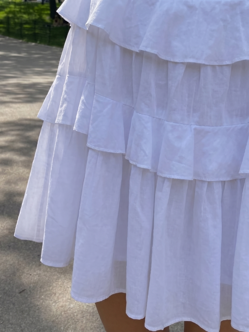 Sowan | Ruffle Layers And Relaxed Fit Mini Dress