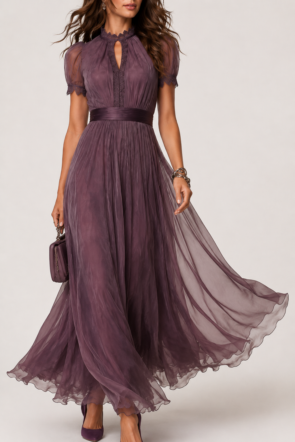 Ashley | Flowing Chiffon Maxi Dress