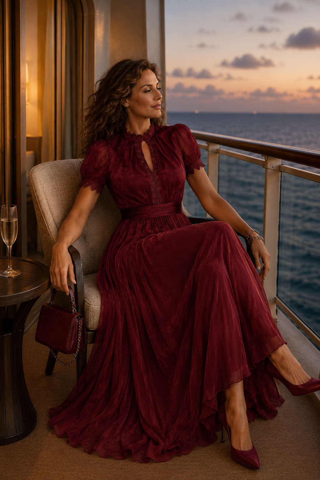 Lesley | Flowing Chiffon Maxi Dress