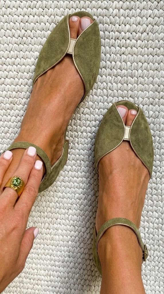 Olivia | Sage Green Elegant Sandals