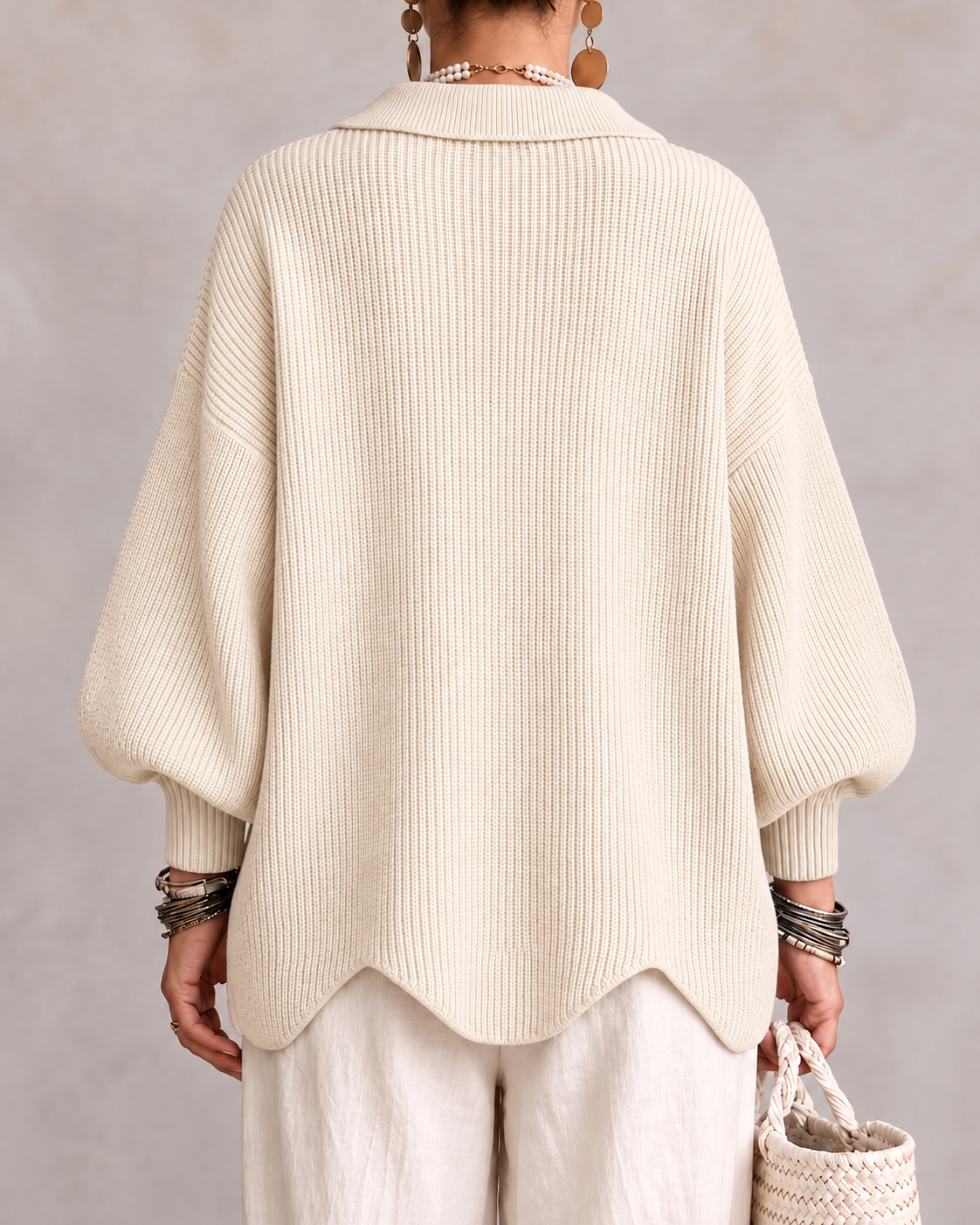Karina | Oversized Collared Cardigan