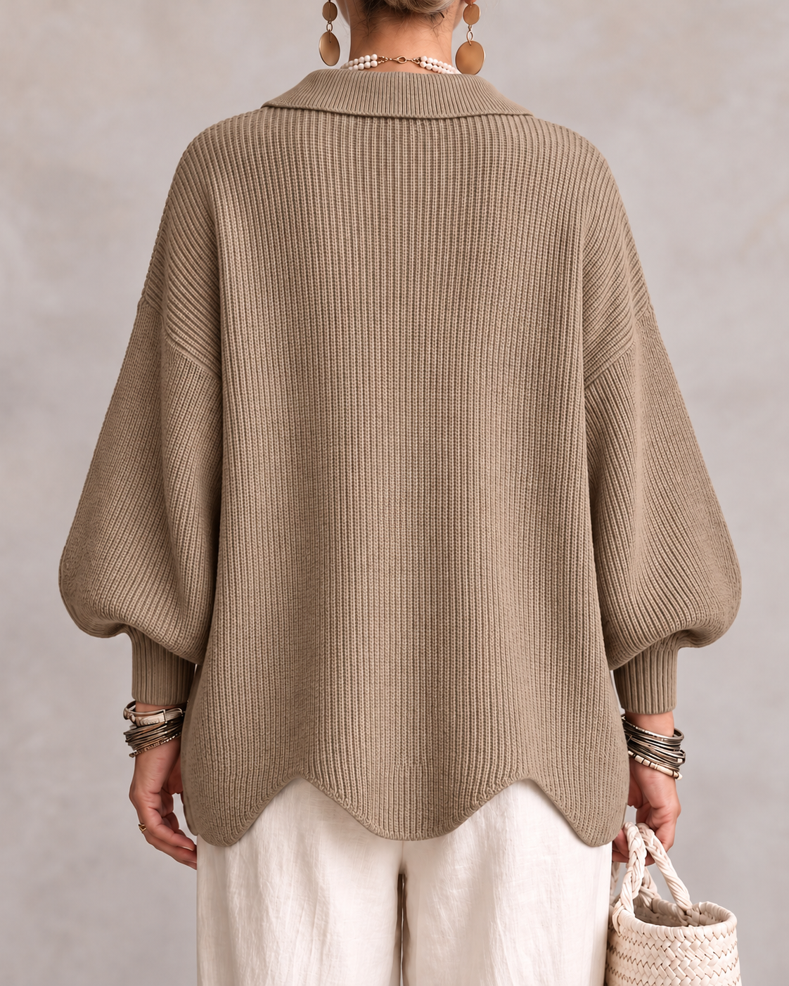 Karina | Oversized Collared Cardigan
