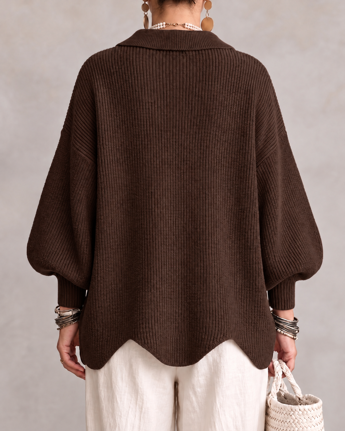 Karina | Oversized Collared Cardigan