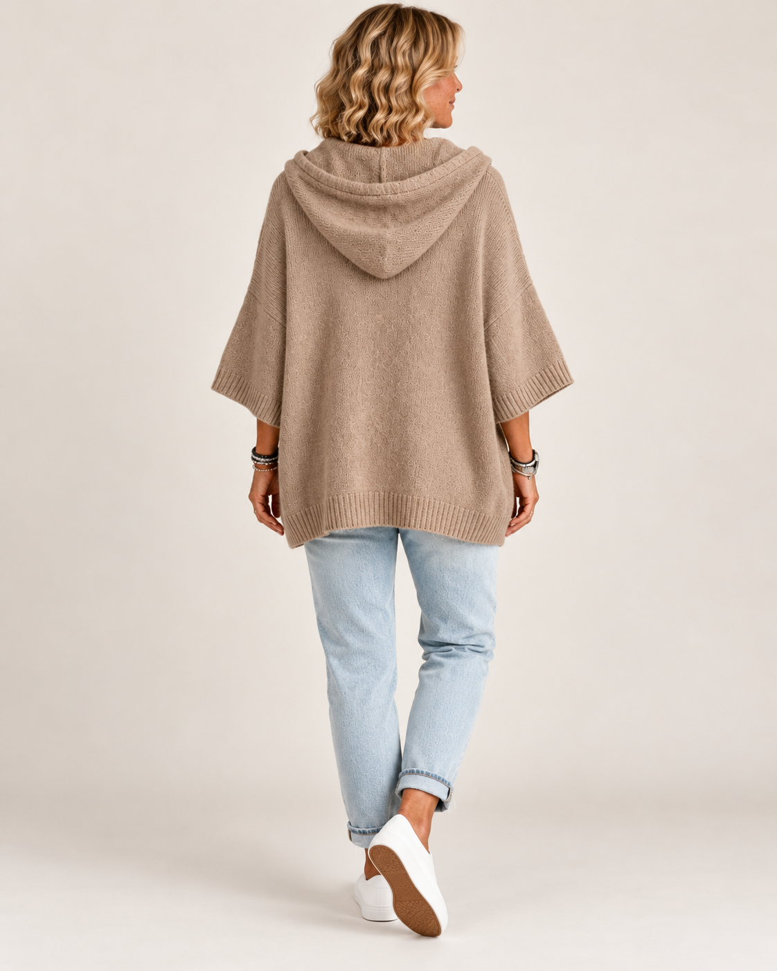 Manon | Hooded Poncho Sweater