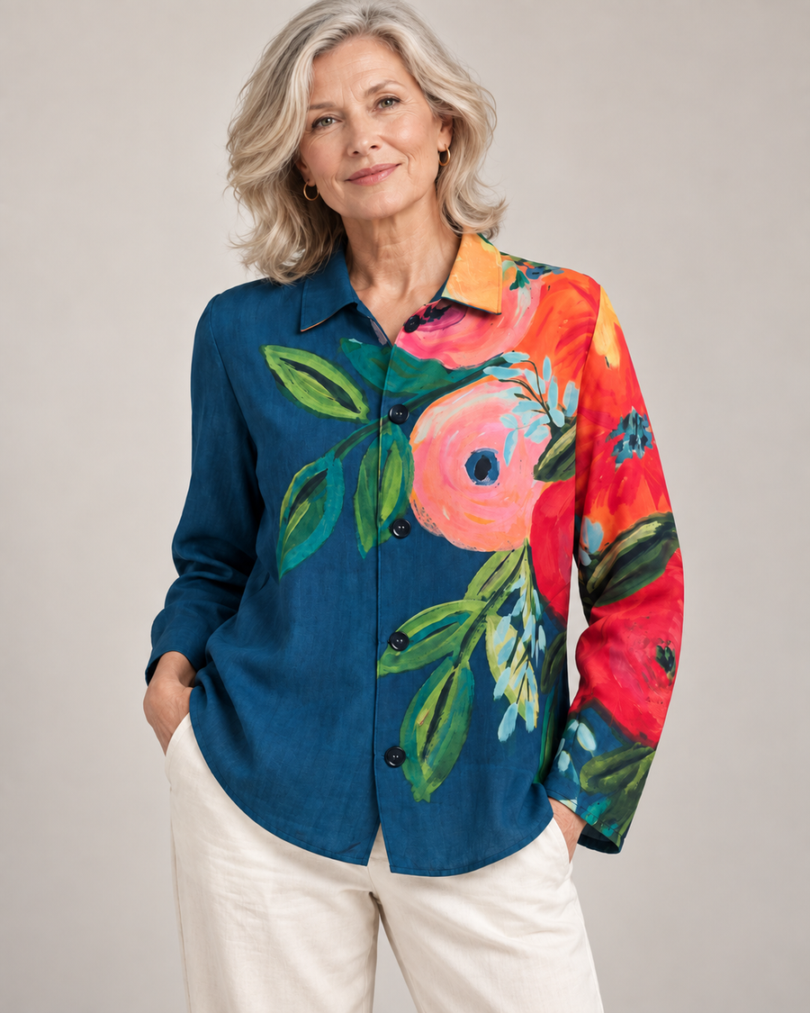 Persephone™ | Artistic Floral Blouse