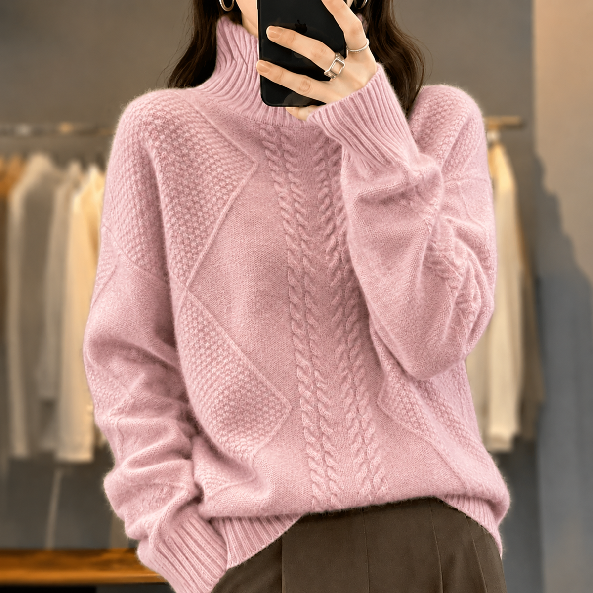 Ellis | Cable-Knit Turtleneck Sweater