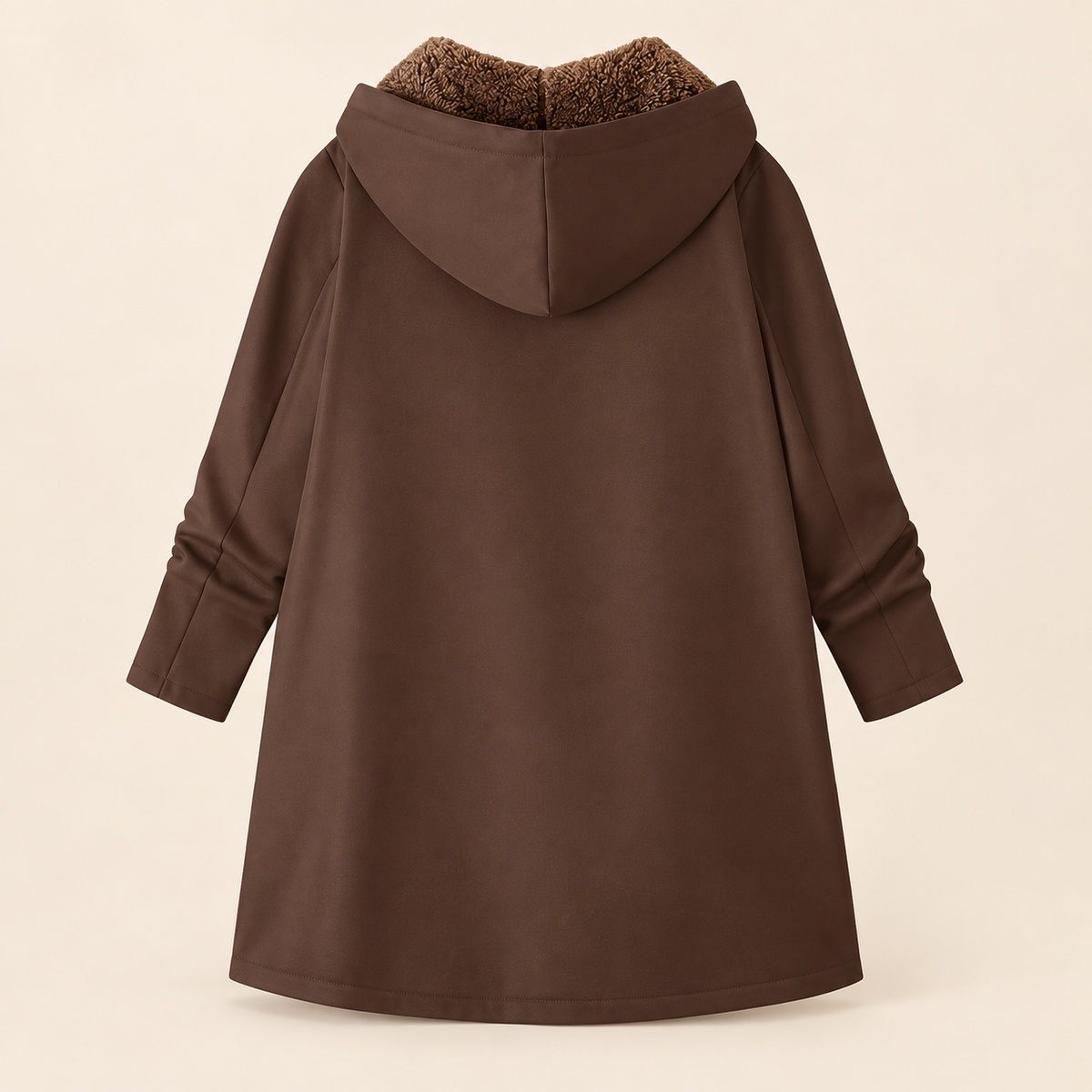 Evelyn | Sherpa-Lined Hooded Coat