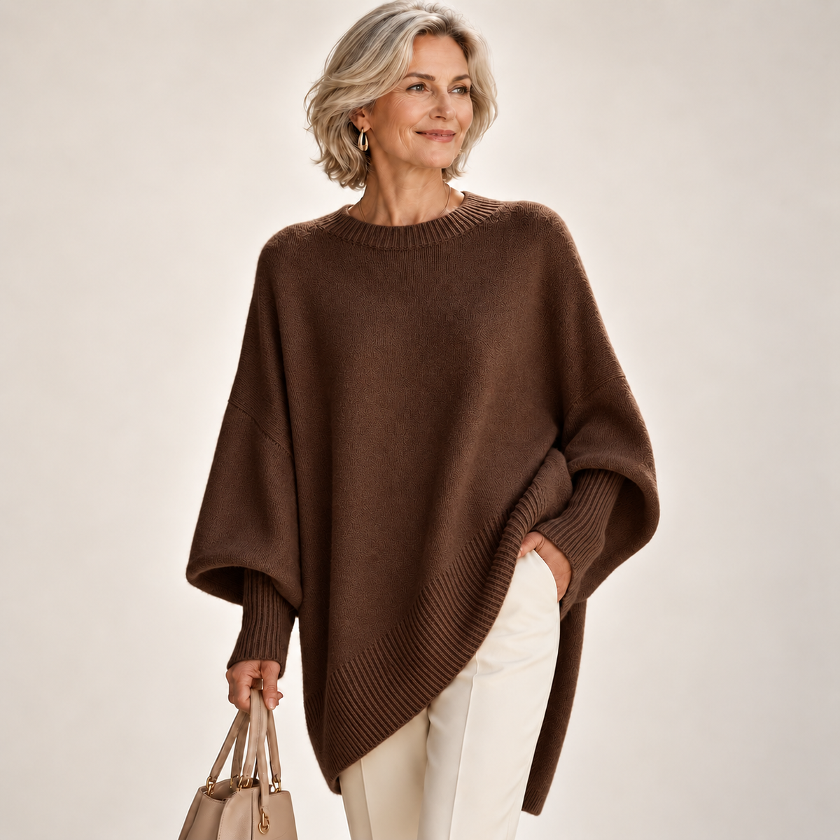 Helene | Draped Asymmetric Poncho