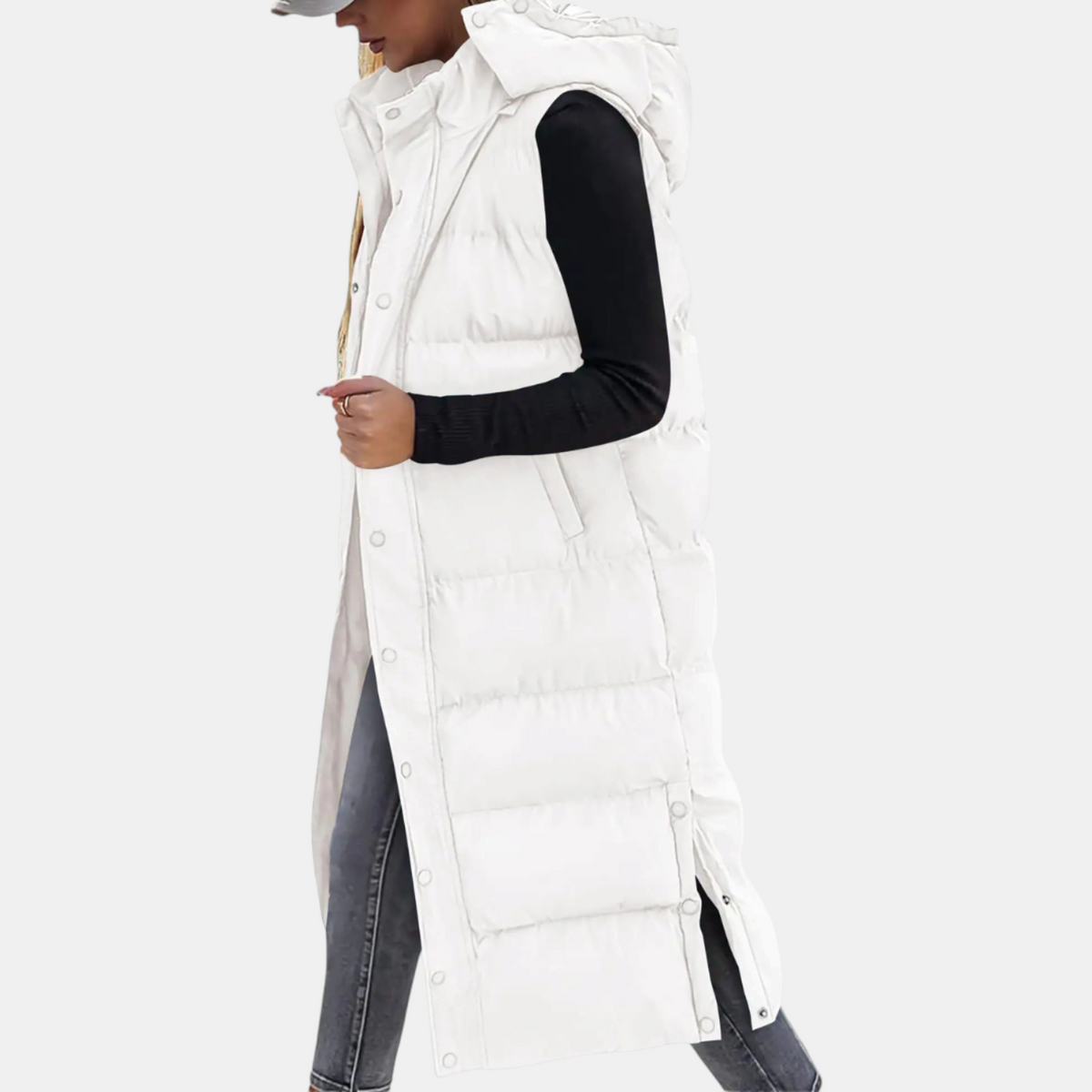 Maxi Hooded Puffer Vest