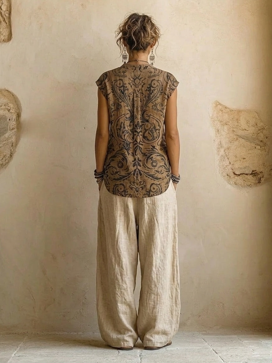 Sofia Linen-Blend Co-ord Set