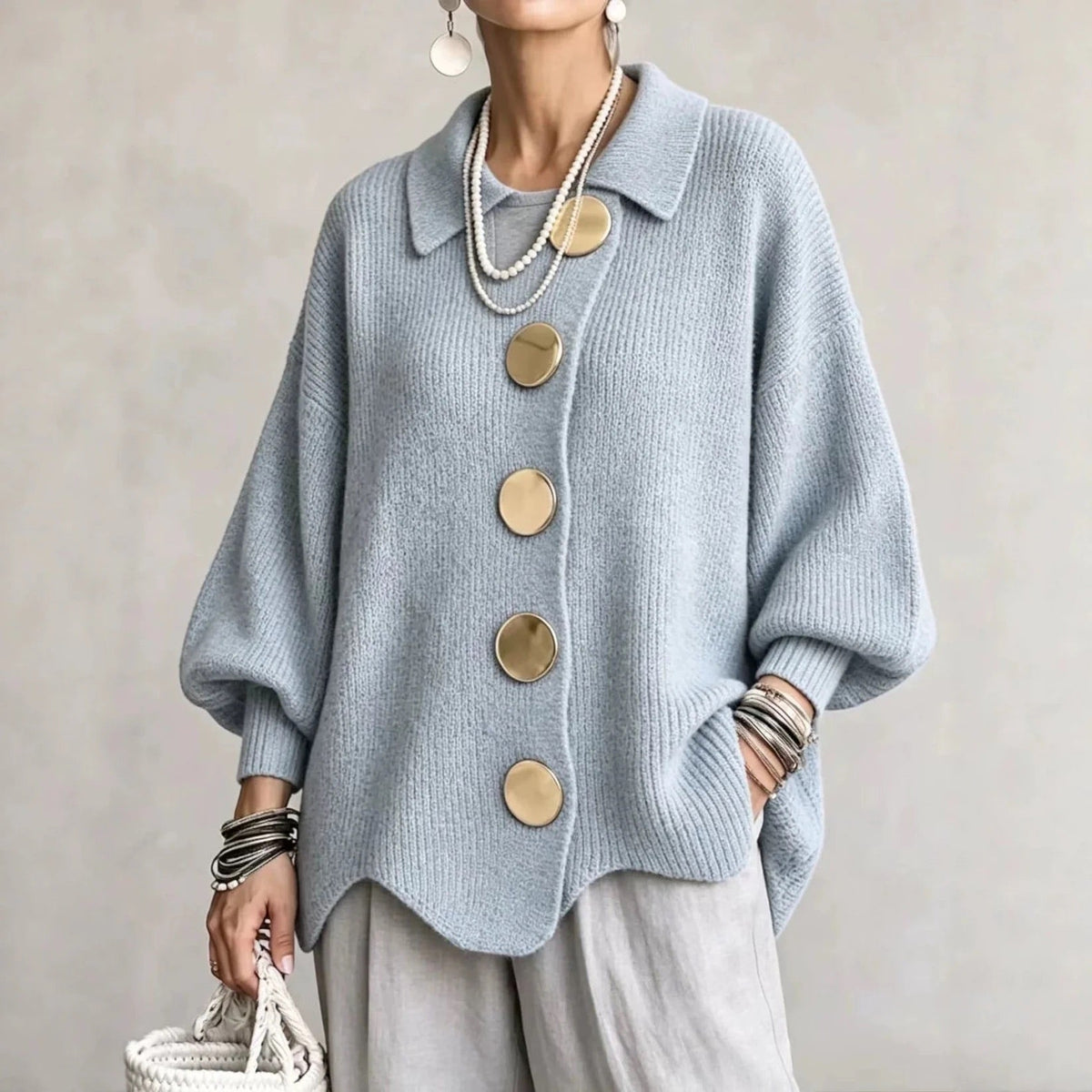 Karina | Oversized Collared Cardigan